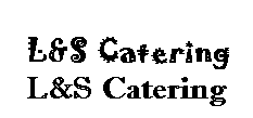 Two all-type logos for L&S Catering, one whimsical and one very formal.